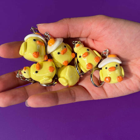 Eggy duck keychains