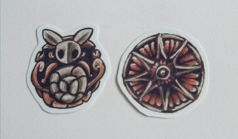 Wayward Compass and Gathering Swarm from Hollow Knight