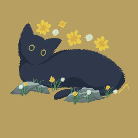 Dandelion cat